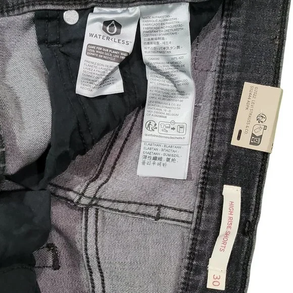 Levis Womens High Rise Shorts Sz 30 - Picture 4 of 6